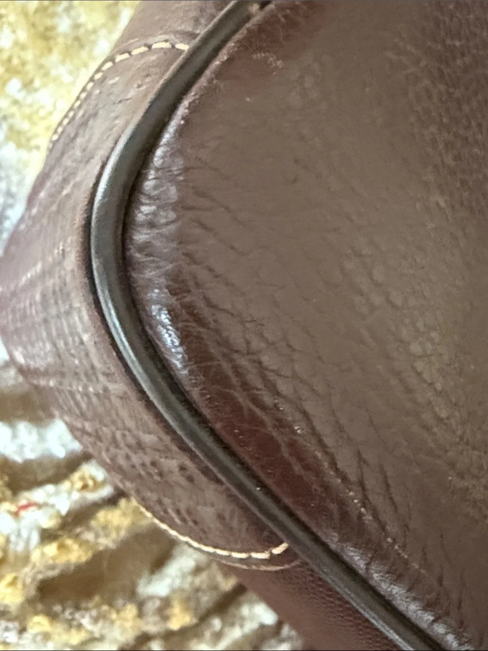 Boconi Tyler Tumbled Brokers Bag Color Coffee Italian Pebbled Leather EXCELLENT